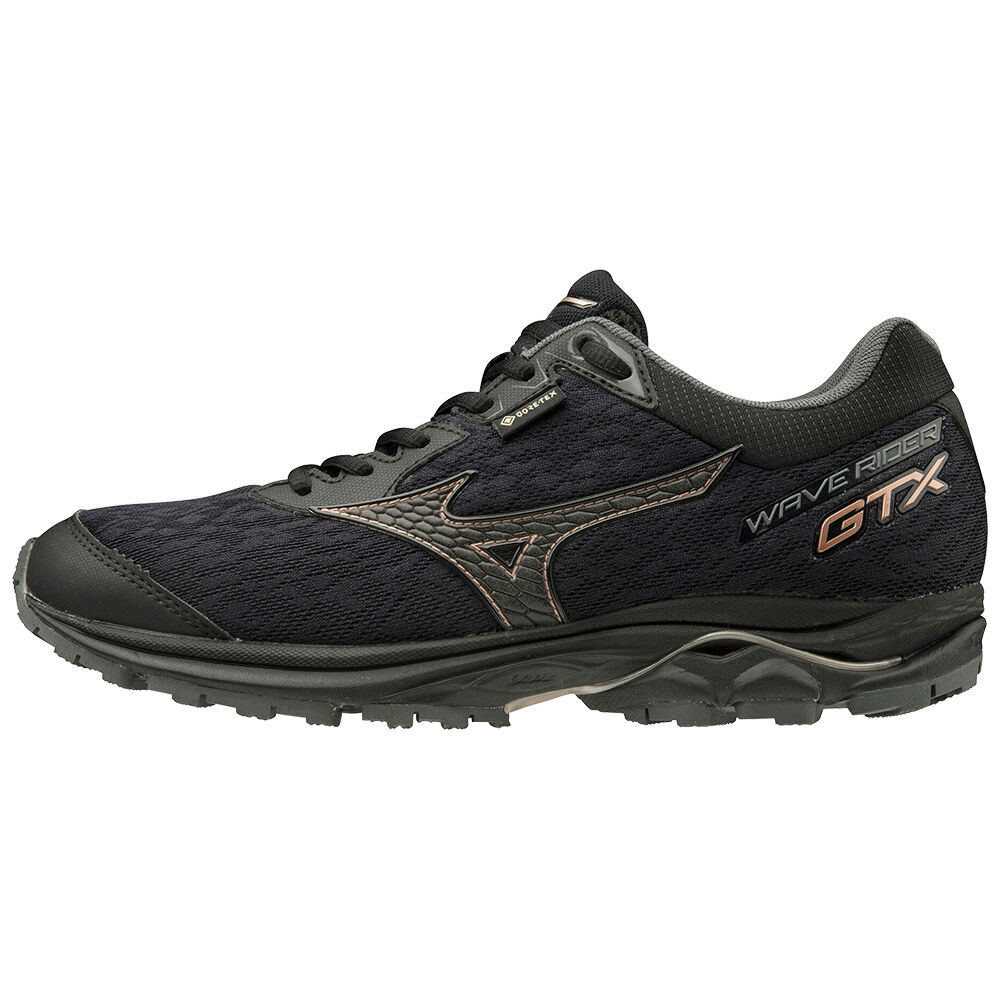 Zapatillas Trail Running Mizuno WAVE RIDER GTX Mujer Negras Outlet WJQM-04159